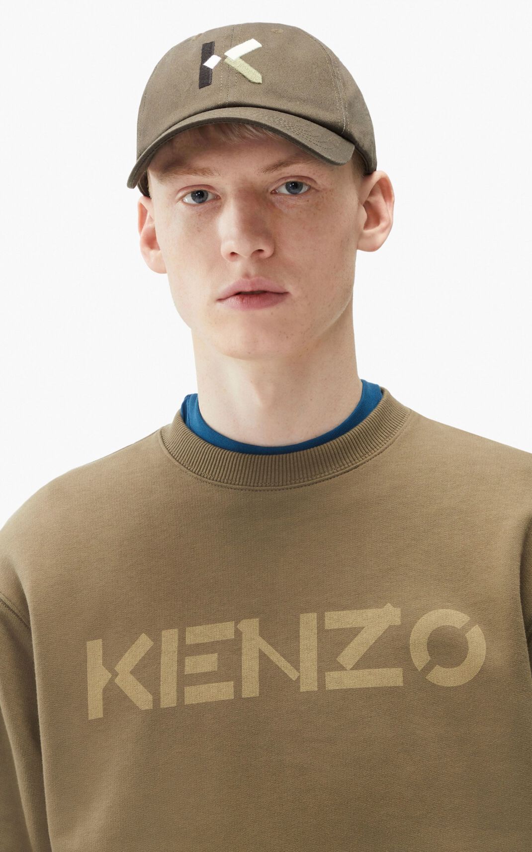 Kenzo Logo Sweatshirt Light Grey For Mens 5397FIKPE